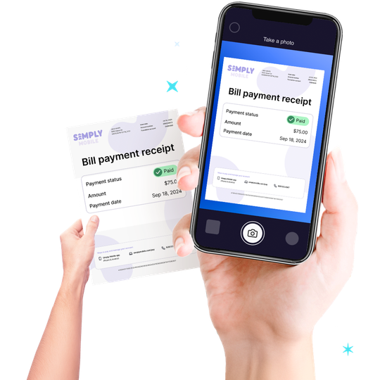 Entering a bill into a phone